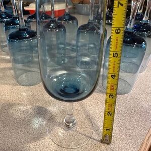 Lenox Glamour Blue Wine Glasses (Water Goblets)